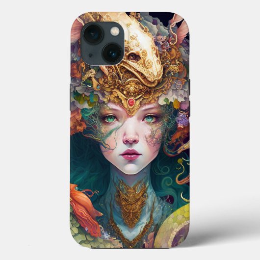 ファンタジーアートドラゴン女神クイーン Case-Mate iPhoneケース (裏面)