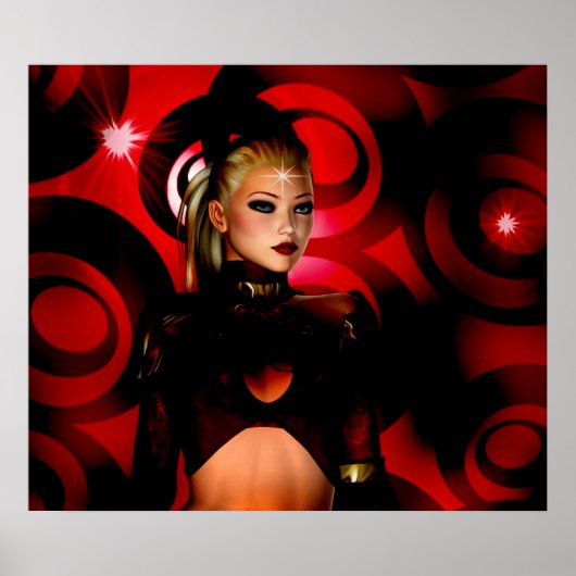 ファンタジーアートポスターレッドビーナス ポスター (正面)