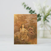 ファンタジーアートポストカード – 円 ポストカード (スタンド正面)