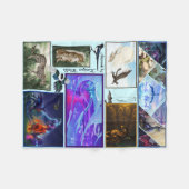 ファンタジーアートワークbyカイヤウェルズフリースブランケット フリースブランケット (正面(横))