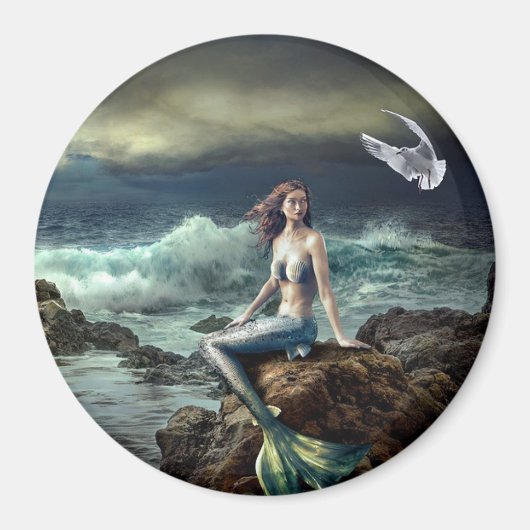 ファンタジーアート 妖精の物語 人魚 マグネット (正面)