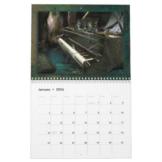 ファンタジーアート「魔法の時代」 カレンダー (1月 2026)