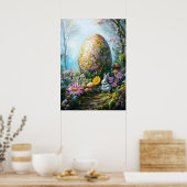 ファンタジーイースター卵の魔法の森のポスター ポスター (キッチン)