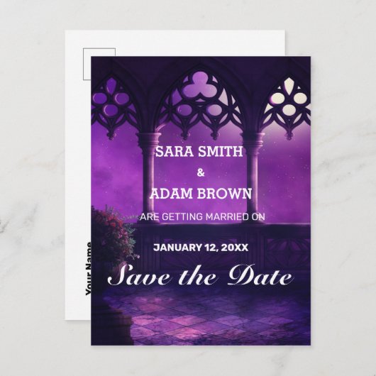 ファンタジーイーストアラビアンナイツバルコニーセーブザデート 案内ポストカード (正面/裏面)