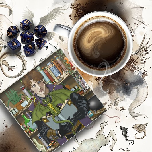 ファンタジーウィザードブックスドラゴンオプション ガラスコースター