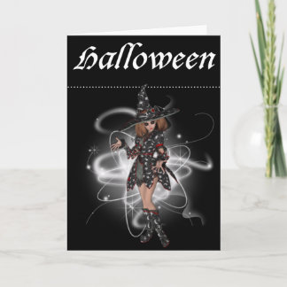 ファンタジーウィッチ6ハロウィーン用グリーティングカード カード