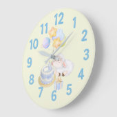 ファンタジーウォーターカラーラムウォールクロック  ラージ壁時計 (傾斜)