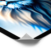 ファンタジーウォールアート「クラウン付きブルーライオン」 ポスター (角)