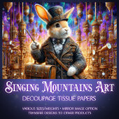 ファンタジーウサギ機械式スチームパンクデクページ 薄葉紙