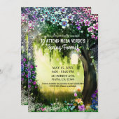 ファンタジーウッドランドエンチャントグローフォレストプロム 招待状 (正面/裏面)