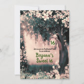 ファンタジーウッドランドエンチャントピンクフォレストスウィート16 I 招待状 (正面)