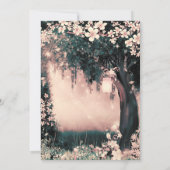 ファンタジーウッドランドエンチャントピンクフォレストプロムダンス 招待状 (裏面)