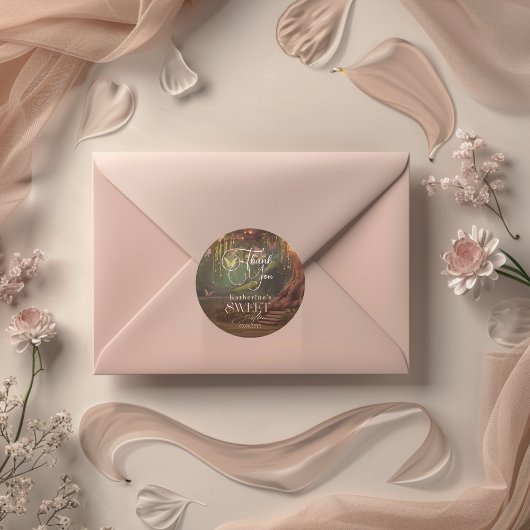 ファンタジーウッドランドエンチャントフォレストグロースウィート16 ラウンドシール