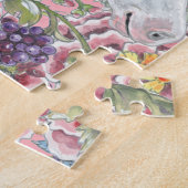 ファンタジーウニコーンピンク熱帯花マジカル ジグソーパズル (側面)