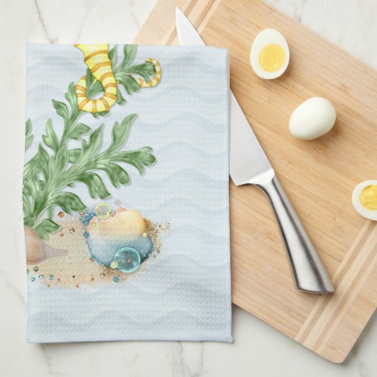 ファンタジーウマときらきら光る キッチンタオル (四つ折り)