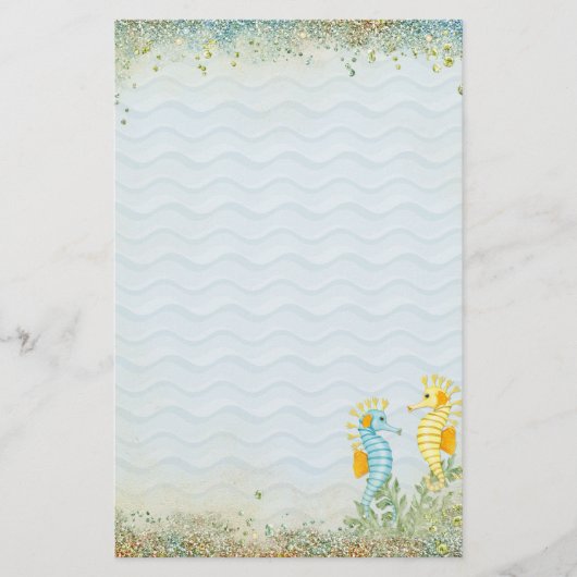 ファンタジーウマときらきら光る 便箋 (正面)