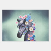 ファンタジーウマのデカップコラージラッピング紙 ラッピングペーパーシート (正面3)