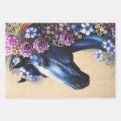 ファンタジーウマのデカップコラージラッピング紙 ラッピングペーパーシート (正面2)