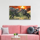 ファンタジーウマ:ブラック魔法 キャンバスプリント (インサイチュ (リビング))