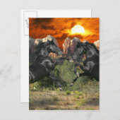 ファンタジーウマ:ブラック魔法 ポストカード (正面/裏面)