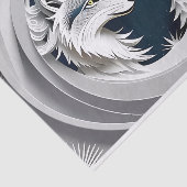 ファンタジーウルフティッシュペーパーオンブルーバックグラウンド 薄葉紙 (詳細)