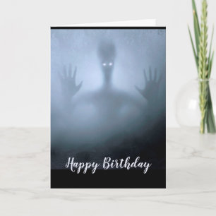 ファンタジーエイリアンフォグ誕生日怖い幽霊ナイト カード