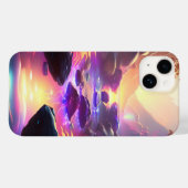 ファンタジーエイリアンプラネットネオンレインボーリバーウォーターフォール Case-Mate iPhoneケース (裏面 (横))