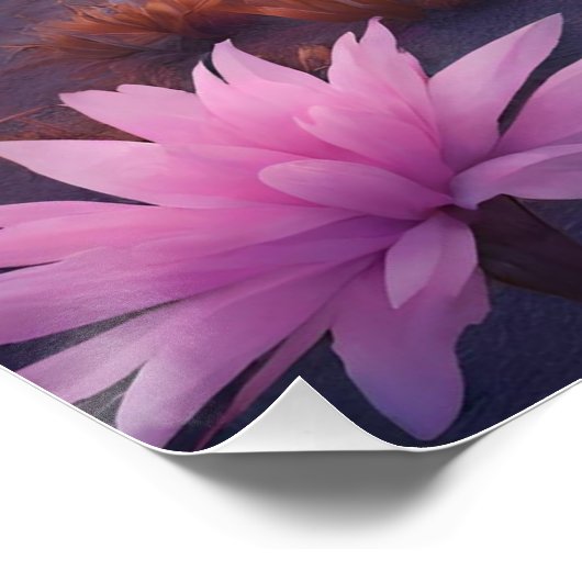 ファンタジーエイリアン惑星の風景と花 ポスター (コーナー)