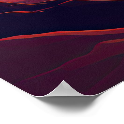 ファンタジーエイリアン風景AIアート#1 |カラフル | ポスター (角)