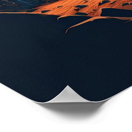 ファンタジーエイリアン風景AIアート#2 |カラフル | ポスター (角)