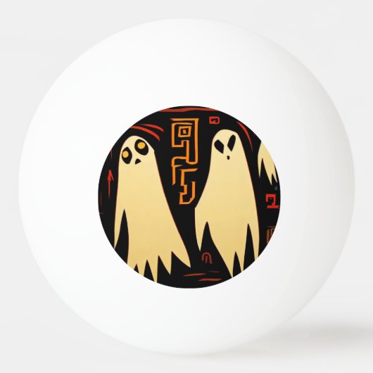 ファンタジーエジプト幽霊ハロウィーン(2) 卓球ボール (正面)
