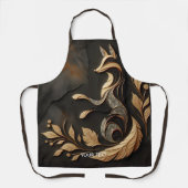 ファンタジーエレガントキツネスケッチ エプロン (正面)