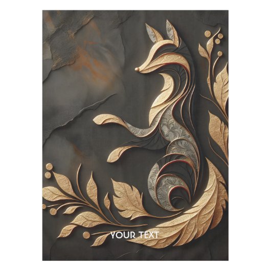 ファンタジーエレガントキツネスケッチ テーブルクロス (正面)