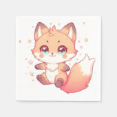 ファンタジーエレガントキツネベビーシャワー スタンダードカクテルナプキン (正面)