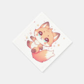 ファンタジーエレガントキツネベビーシャワー スタンダードカクテルナプキン (角)