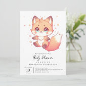ファンタジーエレガントキツネベビーシャワー 招待状 (スタンド正面)
