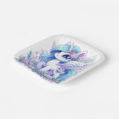 ファンタジーエレガントユニコーン赤ちゃんシャワー ペーパープレート (傾斜あり)