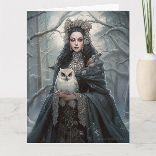 ファンタジーエレガント女神ユレタイドグリーティングカード カード (正面)