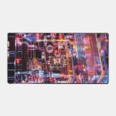 ファンタジーエレクトロネオンガラスノートパソコンデジタルアート デスクマット (正面)