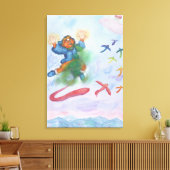 ファンタジーエロス神ライトディメンジョン水彩愛 キャンバスプリント (インサイチュ (リビング))