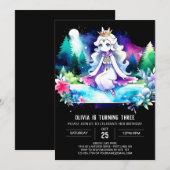ファンタジーエンチャントプリンセス誕生日 招待状 (正面/裏面)