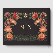 ファンタジーエンチャントレッドフローラ庭園の結婚式 ゲストブック (裏面)