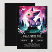 ファンタジーカスタムウルフ誕生日 招待状 (正面/裏面)