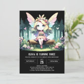 ファンタジーカスタムフェアリー誕生日 招待状 (スタンド正面)