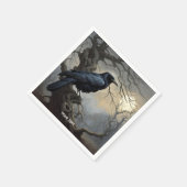 ファンタジーカラスの木の暗闇 スタンダードカクテルナプキン (角)