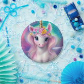 ファンタジーカラフルかわいい ペーパープレート (パーティー)