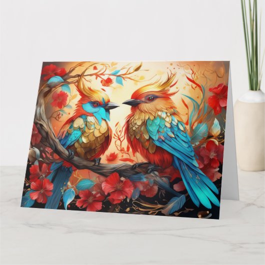 ファンタジーカラフルバードカード カード (正面)
