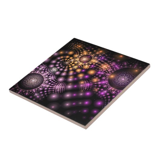 ファンタジーカラフルフラクタル陶磁器タイル タイル (側面)