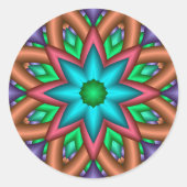 ファンタジーカラフルフラワーシール ラウンドシール (正面)