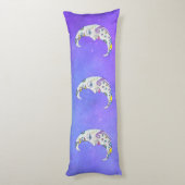 ファンタジーカラフルムーンかわいらし顔紫の空 ボディピロー (裏面 (縦))